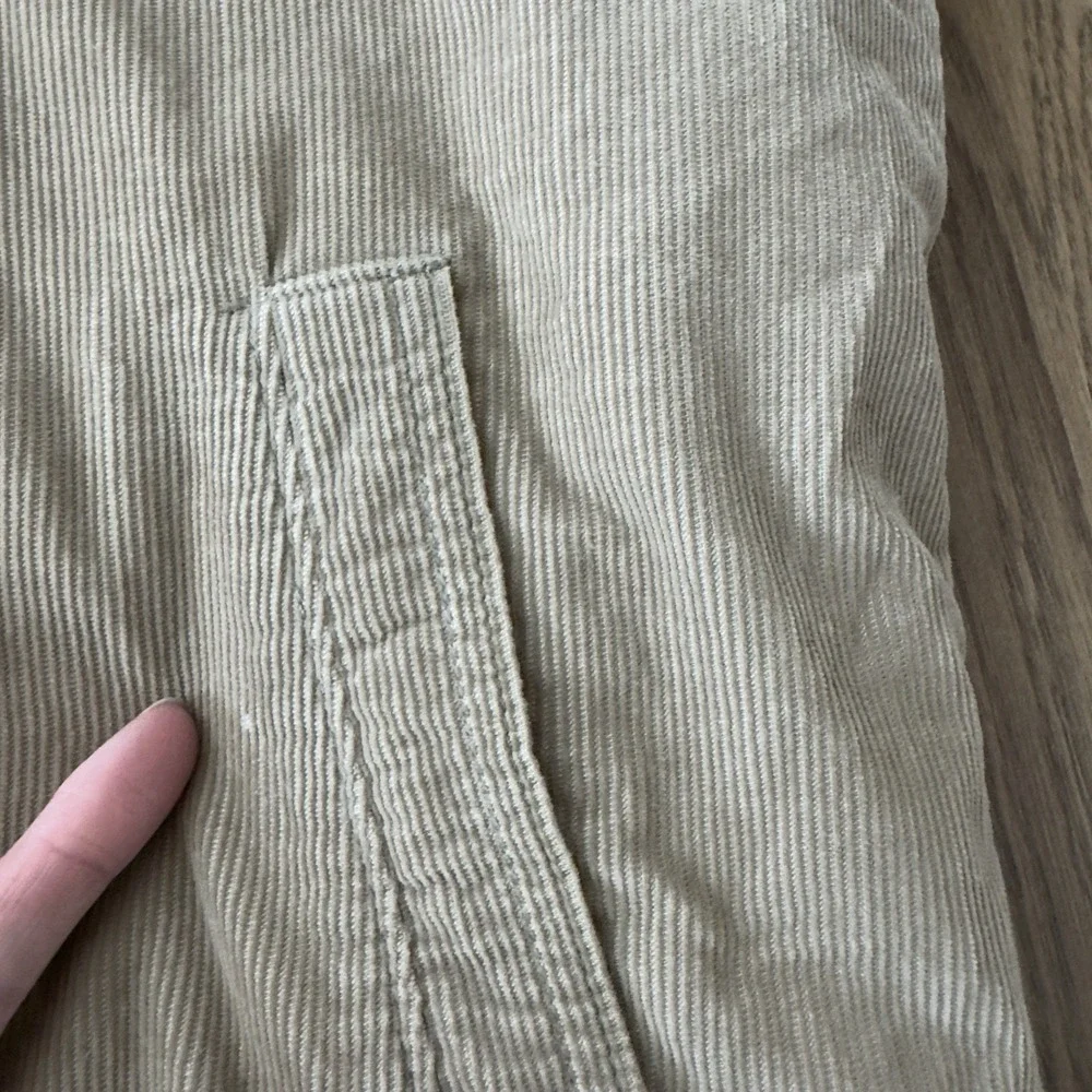 Vintage GAP Jacket Mens L Beige Corduroy Collared Bomber Full Zip Lined Y2K 00s
